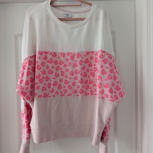 Crown & Ivy Pink Leopard Print Sweater